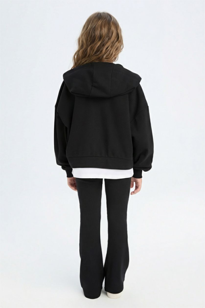 Girls & Teens Black Girl Printed Hooded Sweatshirt Leggings 2 Piece Set