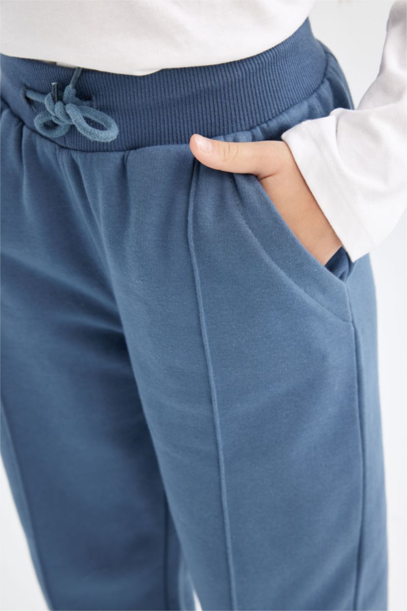 FILLES Indigo Clair Jogging basique avec poches pour Fille