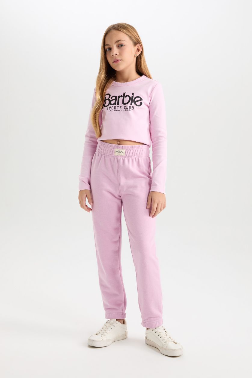 GIRLS & TEENS Pink Girl Printed Elastic Waist Jogger Sweatpants