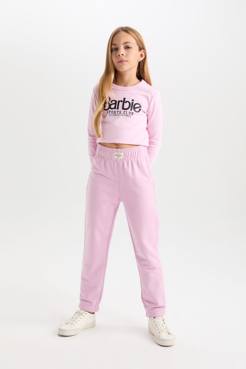 GIRLS & TEENS Pink Girl Printed Elastic Waist Jogger Sweatpants