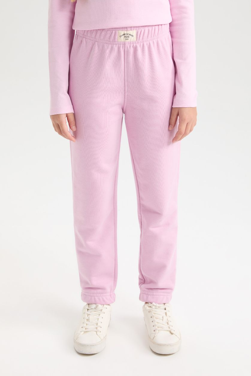 GIRLS & TEENS Pink Girl Printed Elastic Waist Jogger Sweatpants