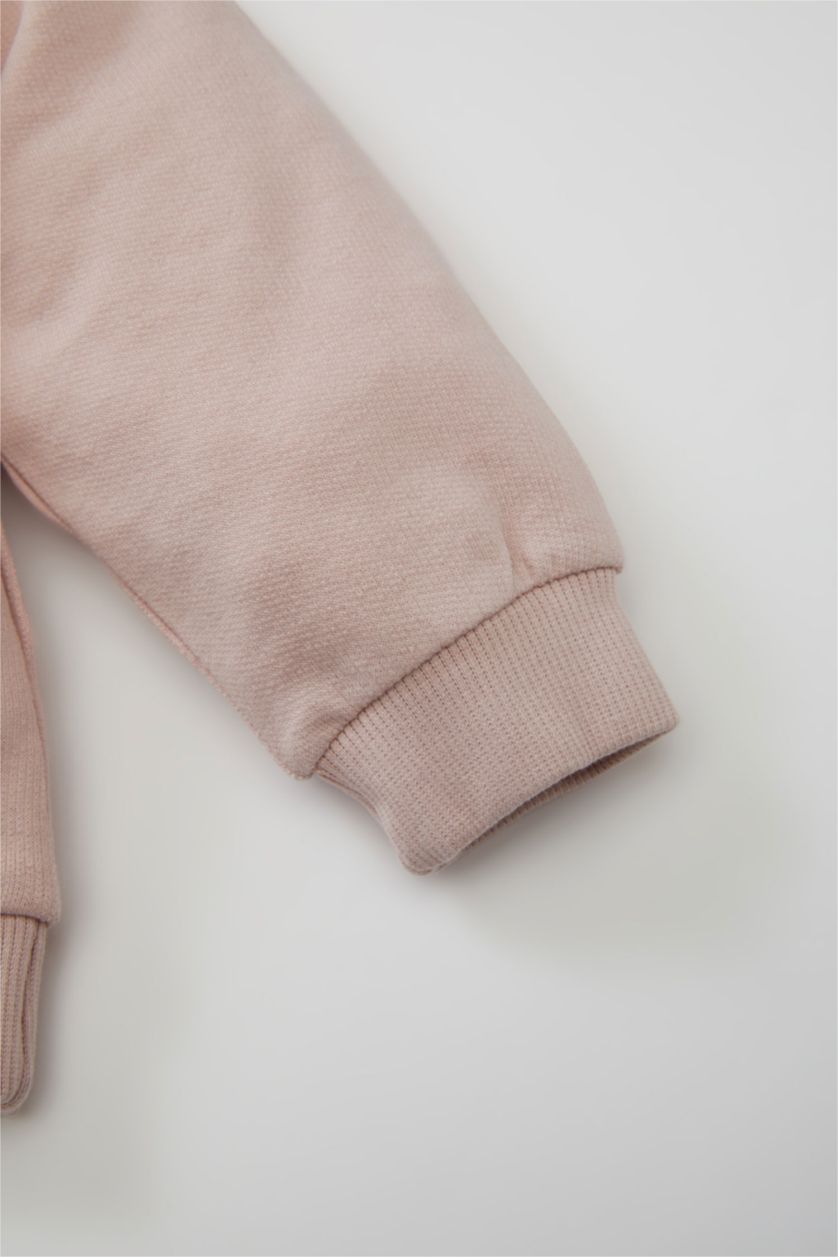 BABY GIRL Lilac Baby Girl Crew Neck Printed Sweatshirt