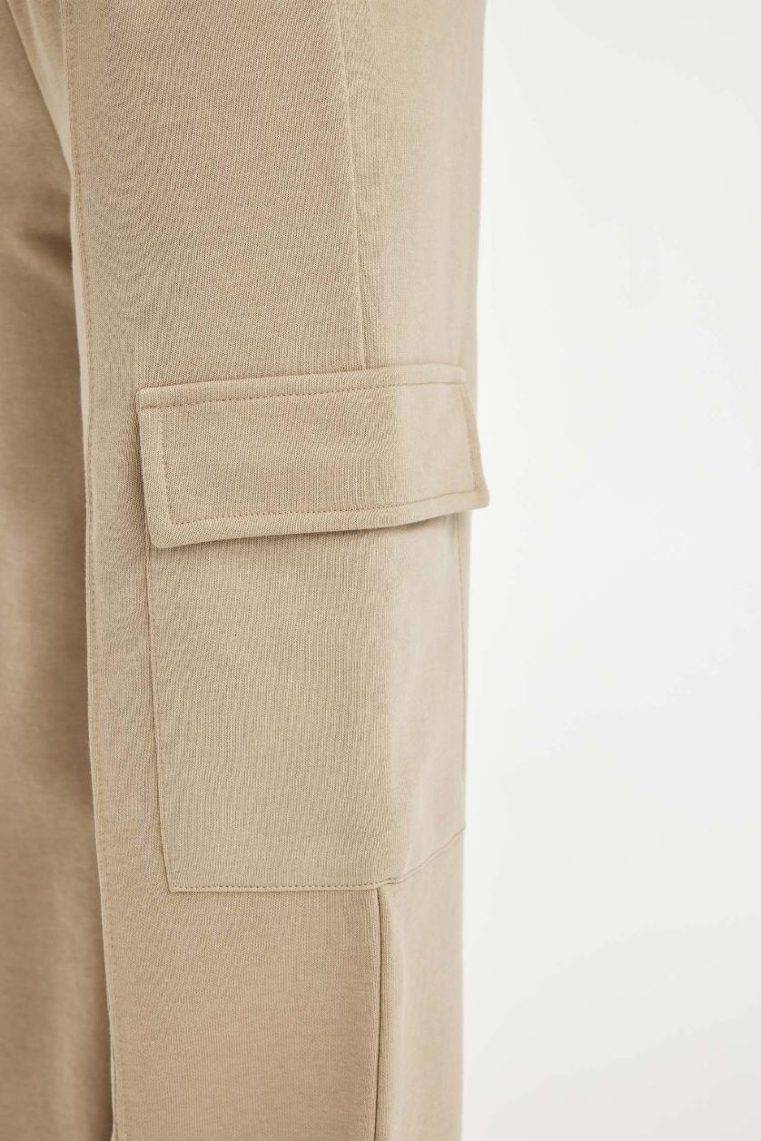 Girls & Teens Grey Girl Wide Leg Cargo Sweatpants