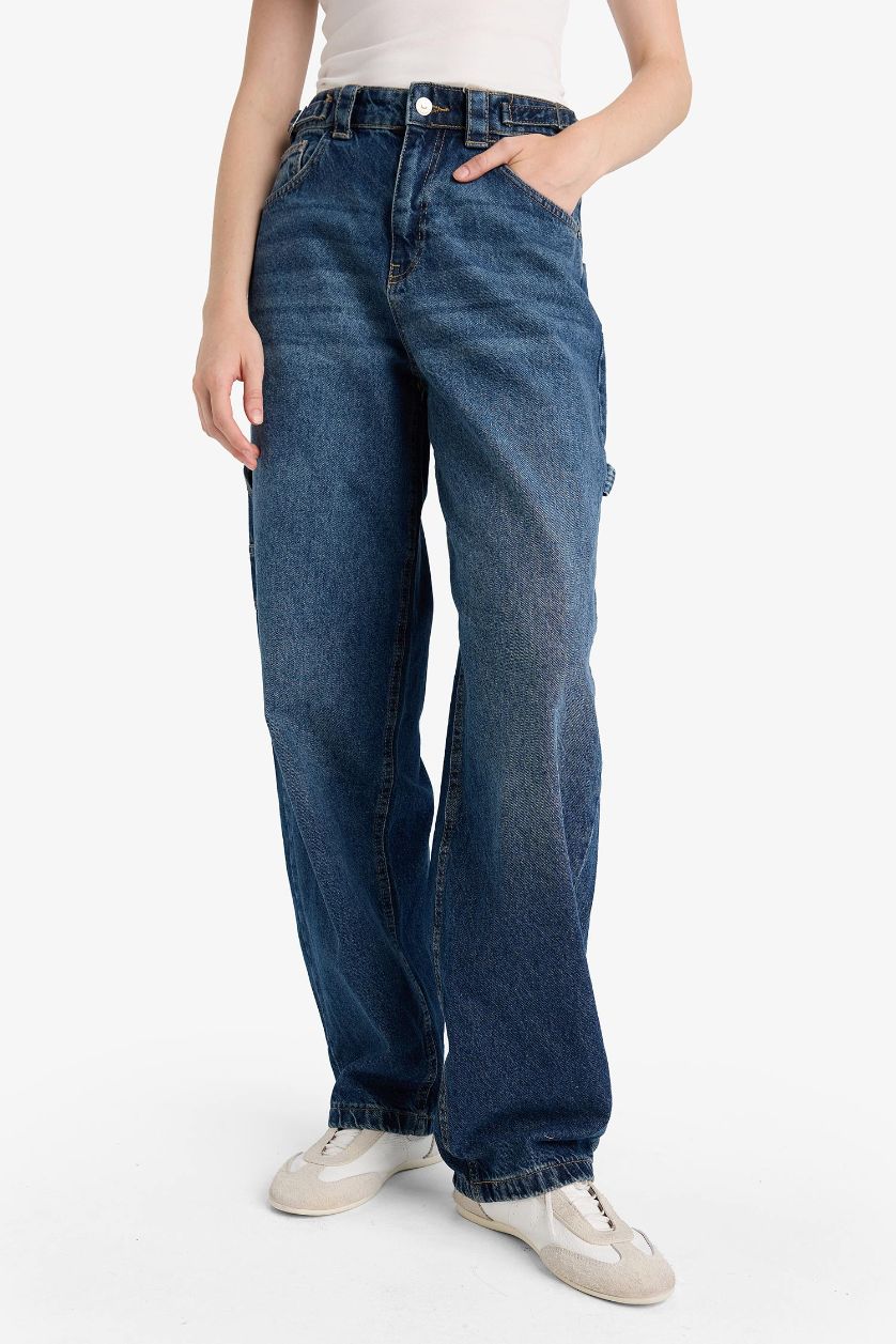 نساء أزرق بنطرون جينز باجي