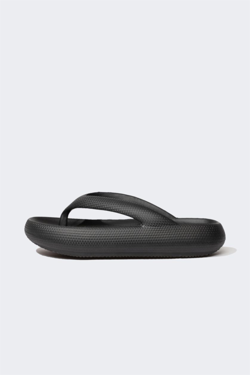 Kadın Siyah Kadın Yüksek Taban Eva Parmak Arası Terlik