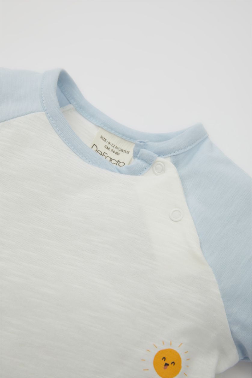 طفل صغير أزرق فاتح سيت ولادي شورت وتيشيرت - قطعتين