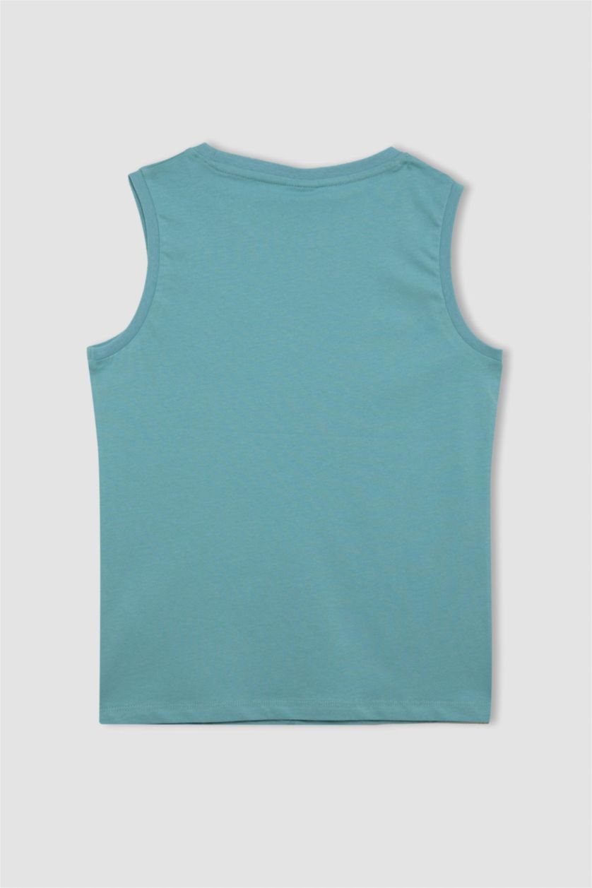 GARÇONS Bleu Débardeur imprimé à col rond pour garçon