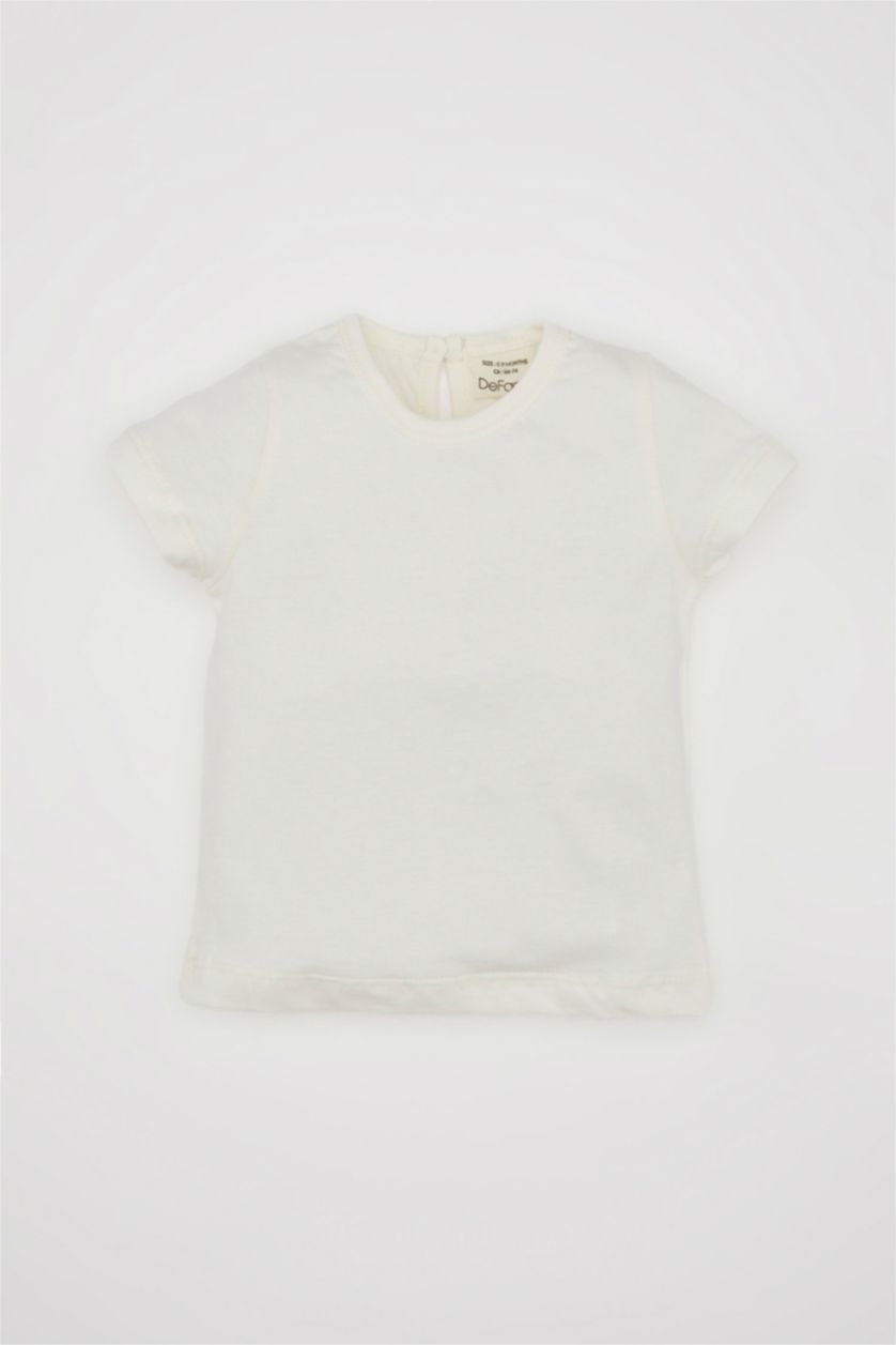 BABY GIRL Light Blue Baby Girl Short Sleeve T-Shirt Denim Jumpsuit 2 Piece Set