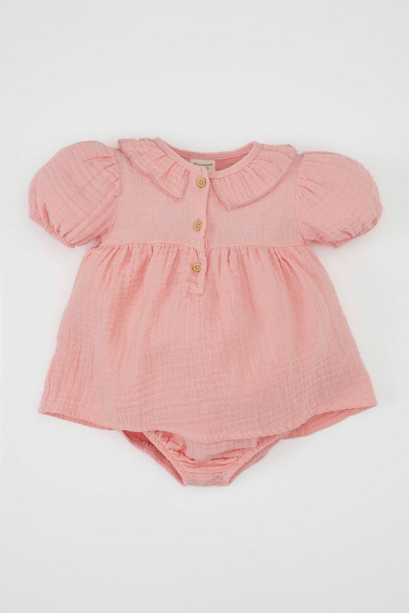 طفلة صغيرة زهري جمبسوت بيبي بناتي موسلين حديثي الولادة