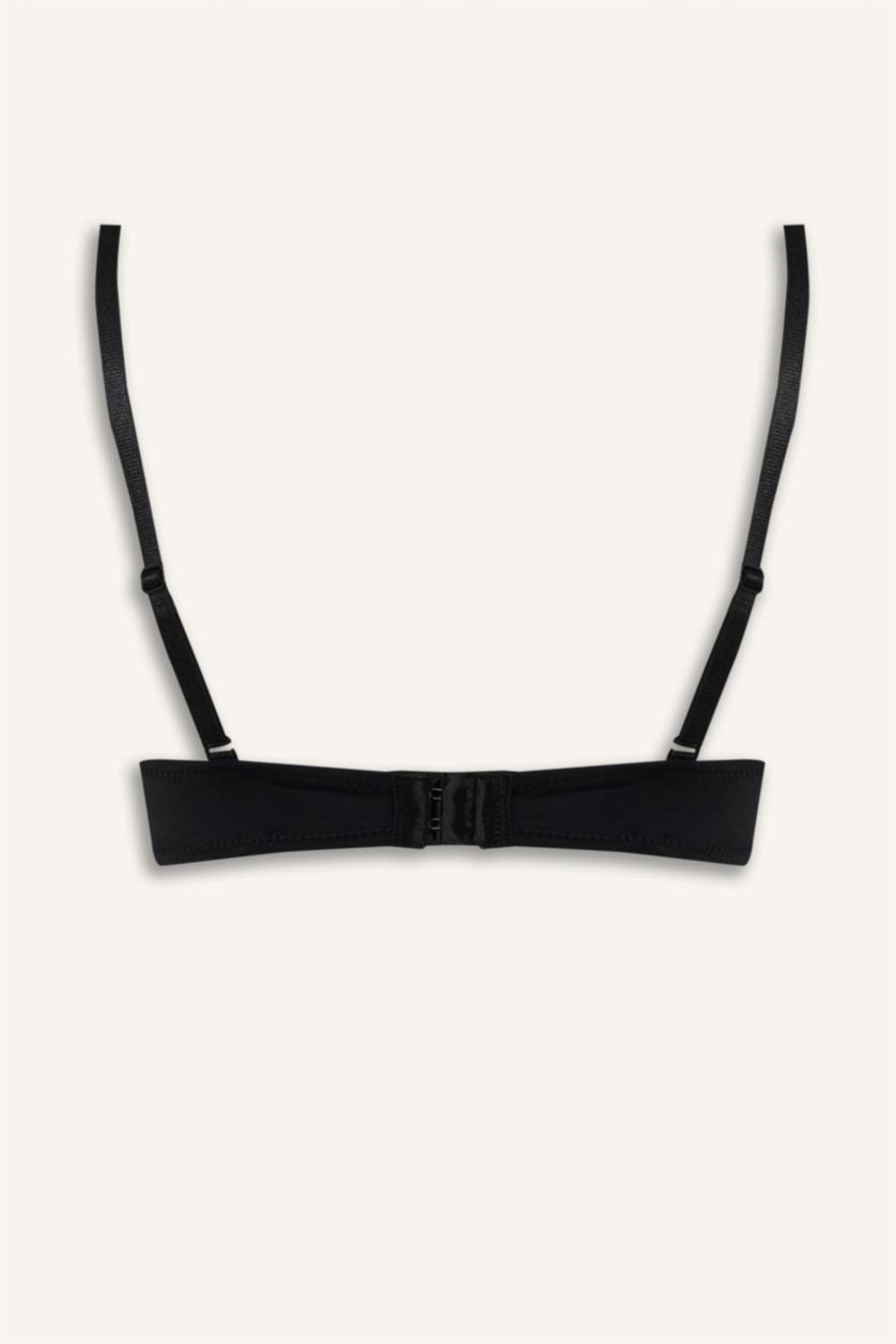 Женщины Черный Fall in Love с чашечками с пуш-апом наполовину С косточками бюстгальтер