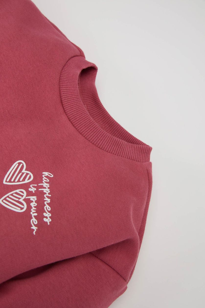 BABY GIRL Purple Girl Baby Printed Sweatshirt Sweatpants 2 Piece Set