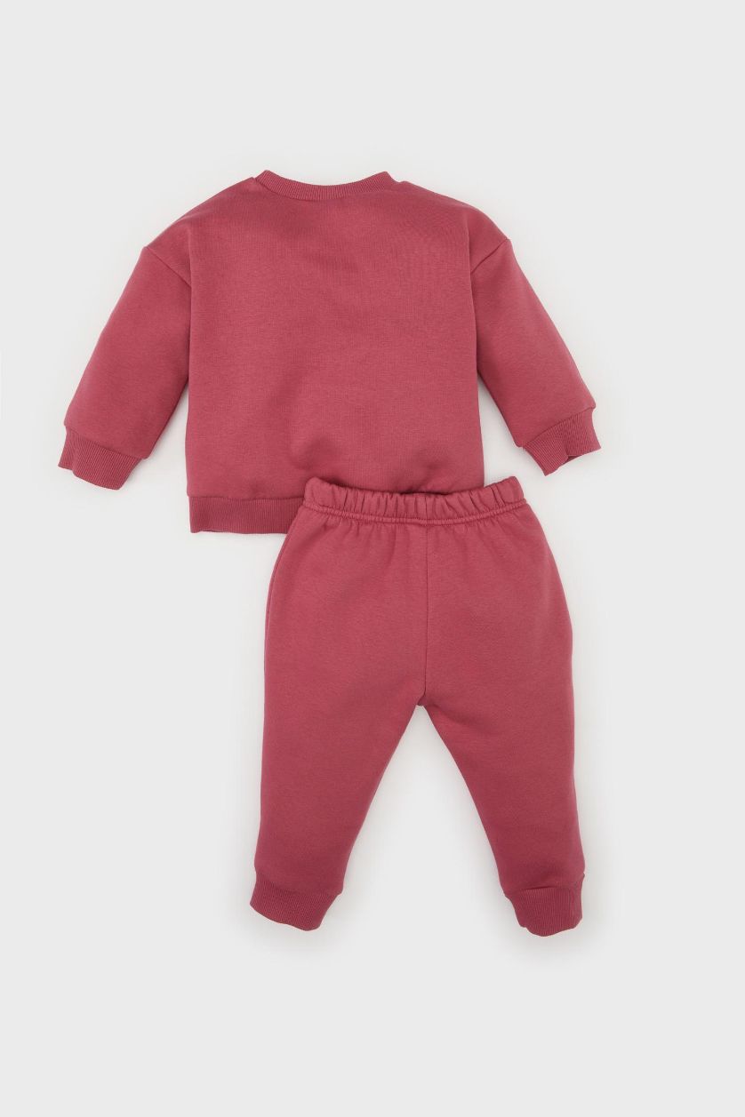 BABY GIRL Purple Girl Baby Printed Sweatshirt Sweatpants 2 Piece Set