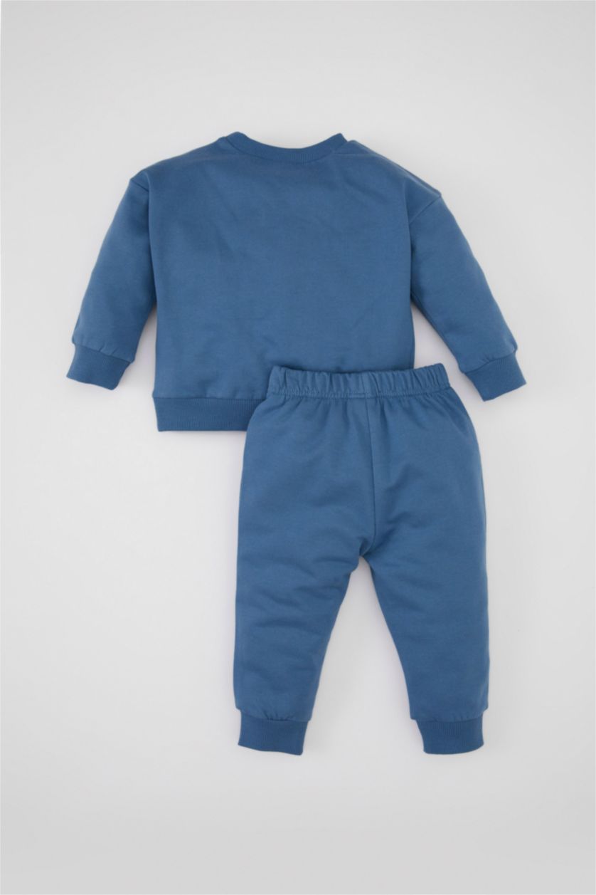 BABY GIRL Blue Baby Girl Printed Sweatshirt Sweatpants 2 Piece