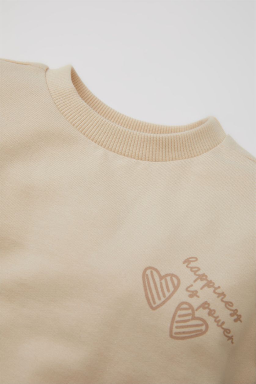 BABY GIRL Stone Baby Girl Printed Sweatshirt Sweatpants 2 Piece Set