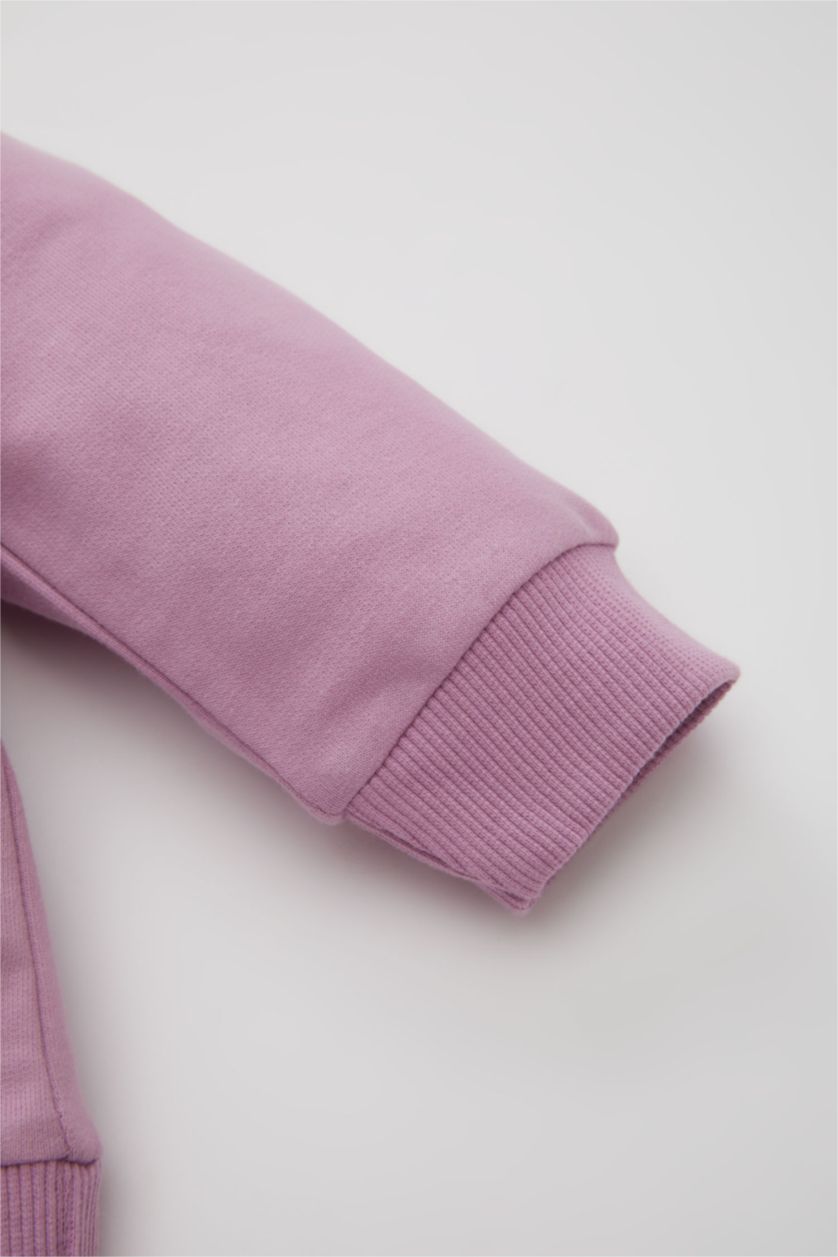 BÉBÉ FILLE Violet Ensemble de Sweat-shirt imprimé et Sweatpants pour BéBé Fille