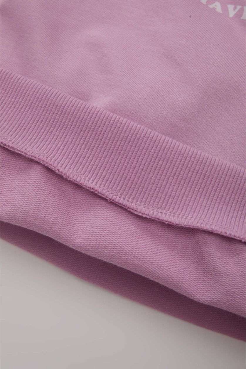 BÉBÉ FILLE Violet Ensemble de Sweat-shirt imprimé et Sweatpants pour BéBé Fille