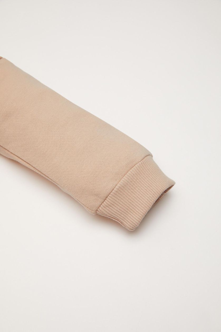 BABY GIRL Light Pink Girl Slogan Printed Sweatshirt Fabric 2 Piece Set