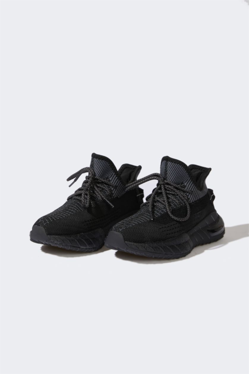 FEMME Noir Baskets plates pour femme