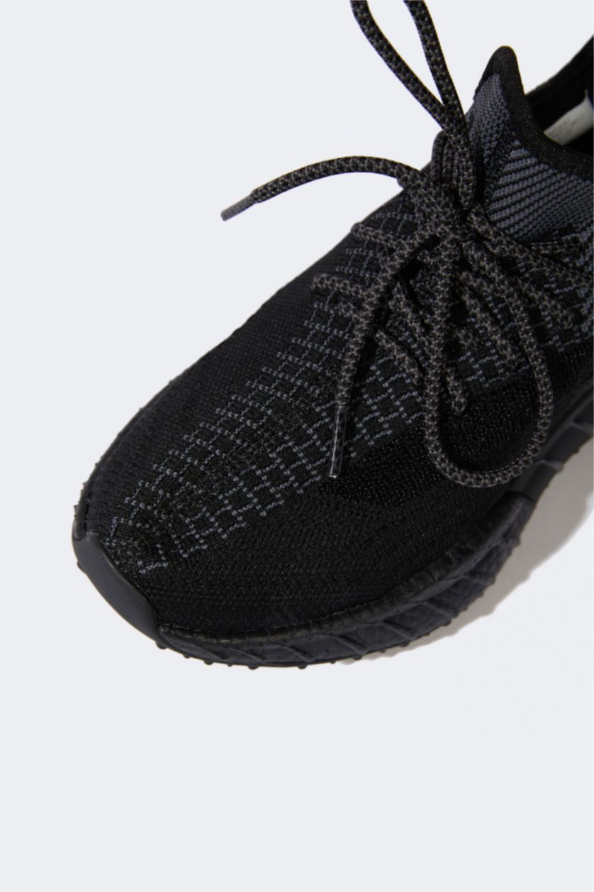 FEMME Noir Baskets plates pour femme