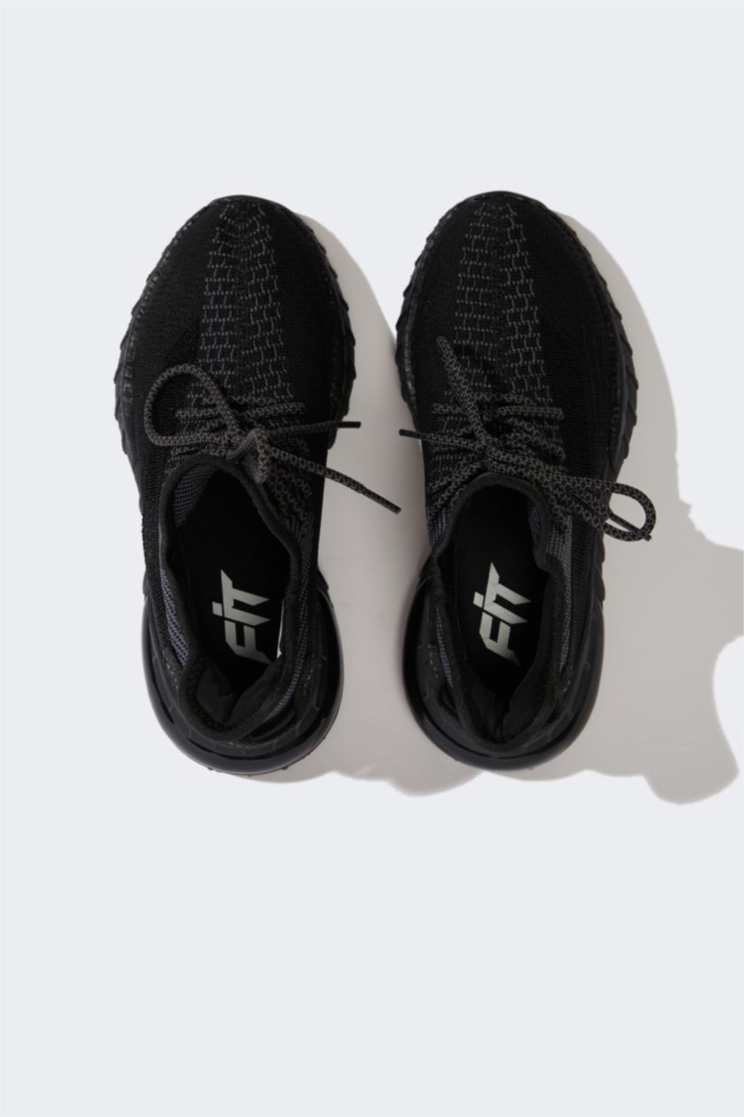 FEMME Noir Baskets plates pour femme