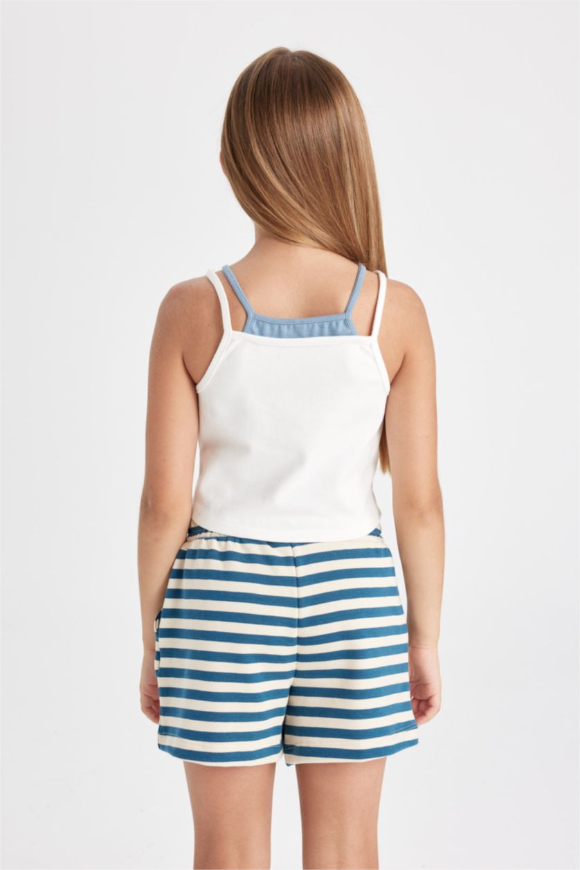 بناتي بيج فاتح تانك توب بناتي بحمالات وطبعة حروف