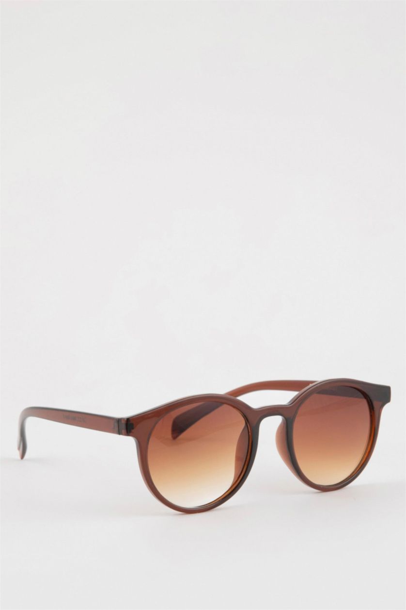 Kadın Koyu Kahve Kadın Yuvarlak Güneş Gözlüğü