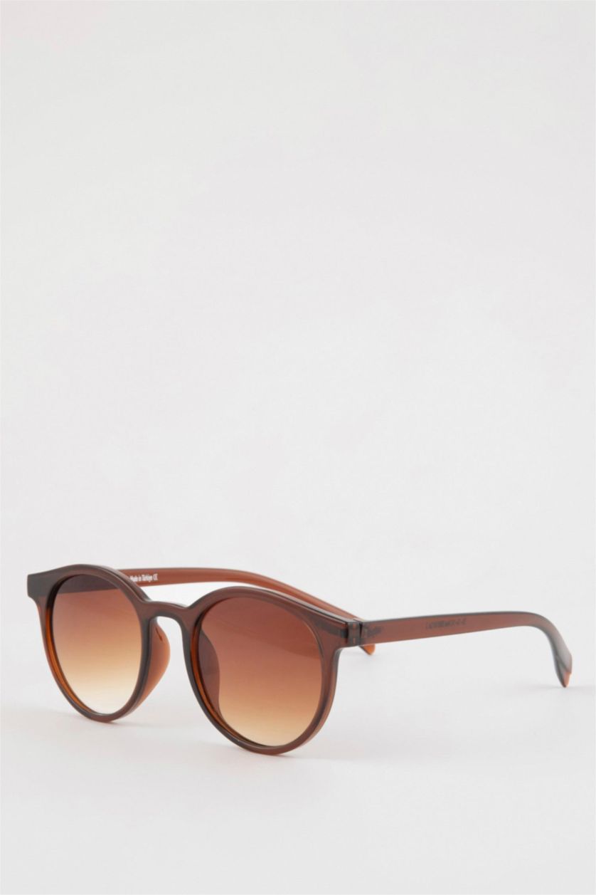 Kadın Koyu Kahve Kadın Yuvarlak Güneş Gözlüğü