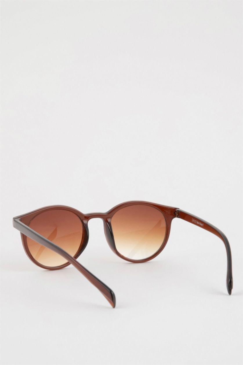 Kadın Koyu Kahve Kadın Yuvarlak Güneş Gözlüğü