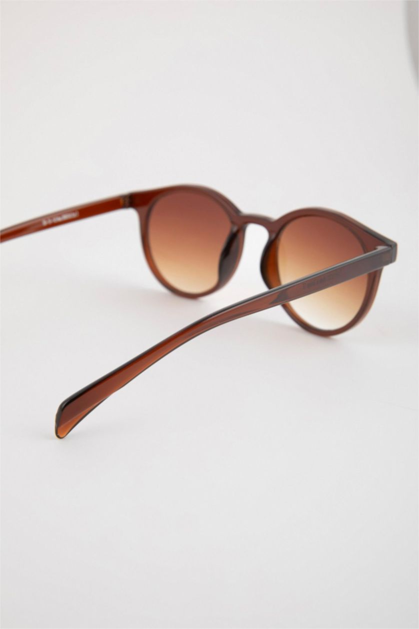 Kadın Koyu Kahve Kadın Yuvarlak Güneş Gözlüğü