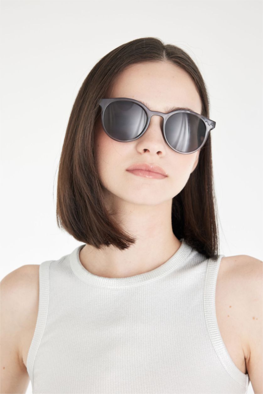 Kadın Lacivert Kadın Yuvarlak Güneş Gözlüğü