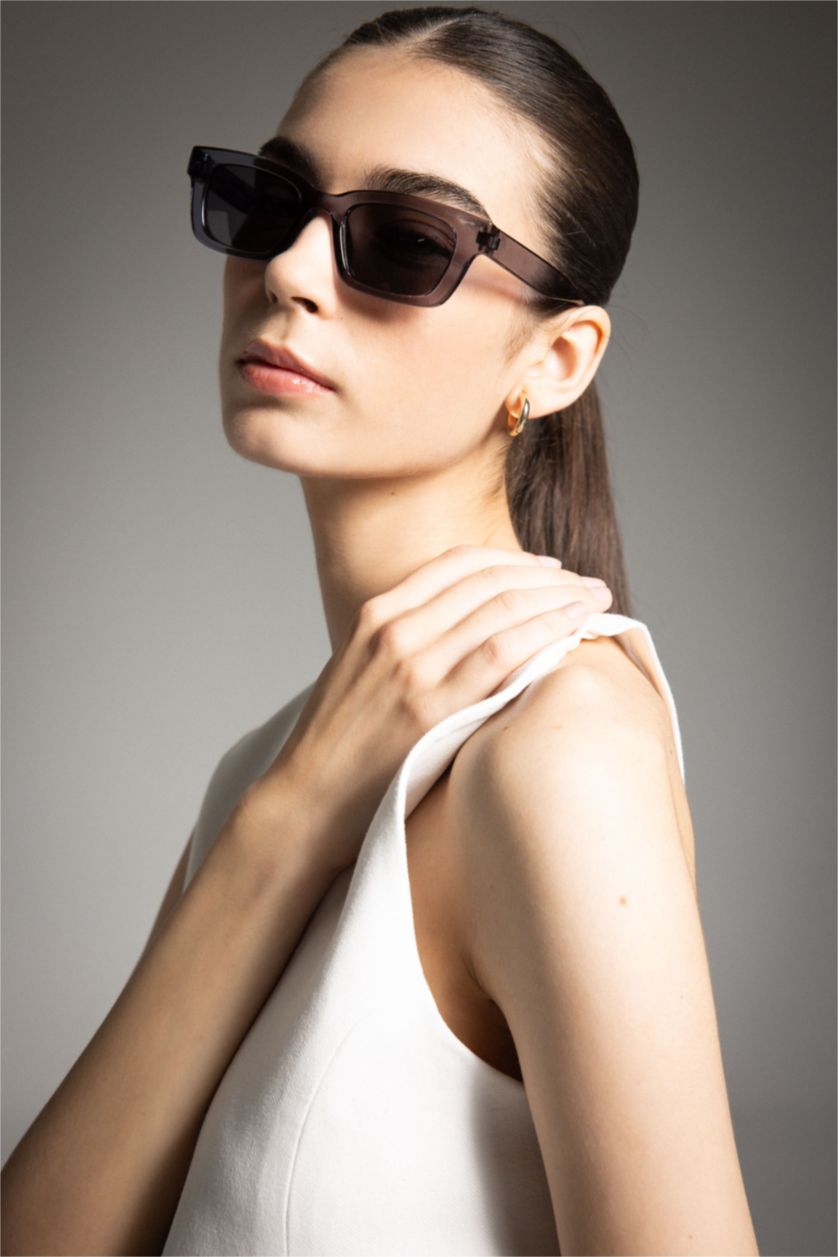 Kadın Lacivert Kadın Dikdörtgen Güneş Gözlüğü