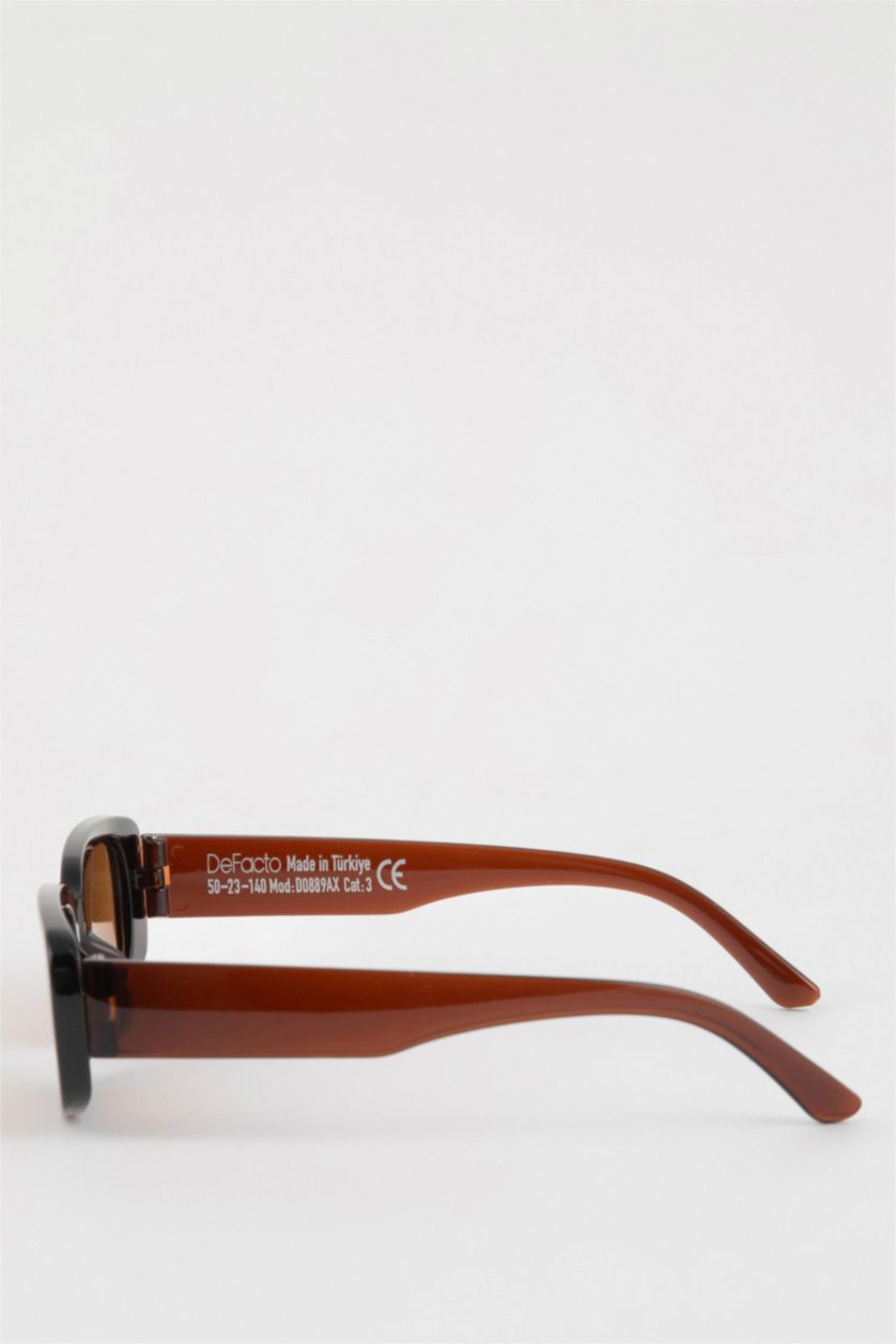 Kadın Koyu Kahve Kadın Dikdörtgen Güneş Gözlüğü