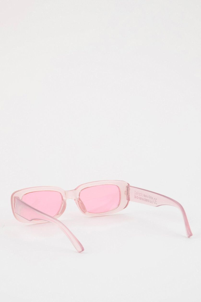 Kadın Pembe Kadın Dikdörtgen Güneş Gözlüğü
