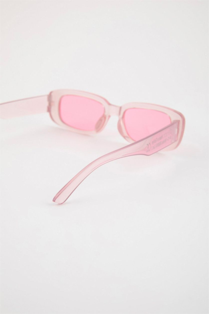 Kadın Pembe Kadın Dikdörtgen Güneş Gözlüğü