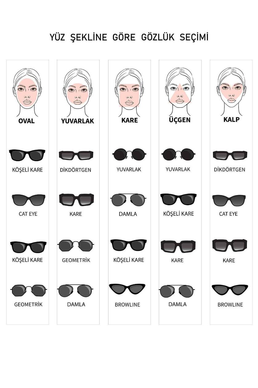 Kadın Pembe Kadın Dikdörtgen Güneş Gözlüğü