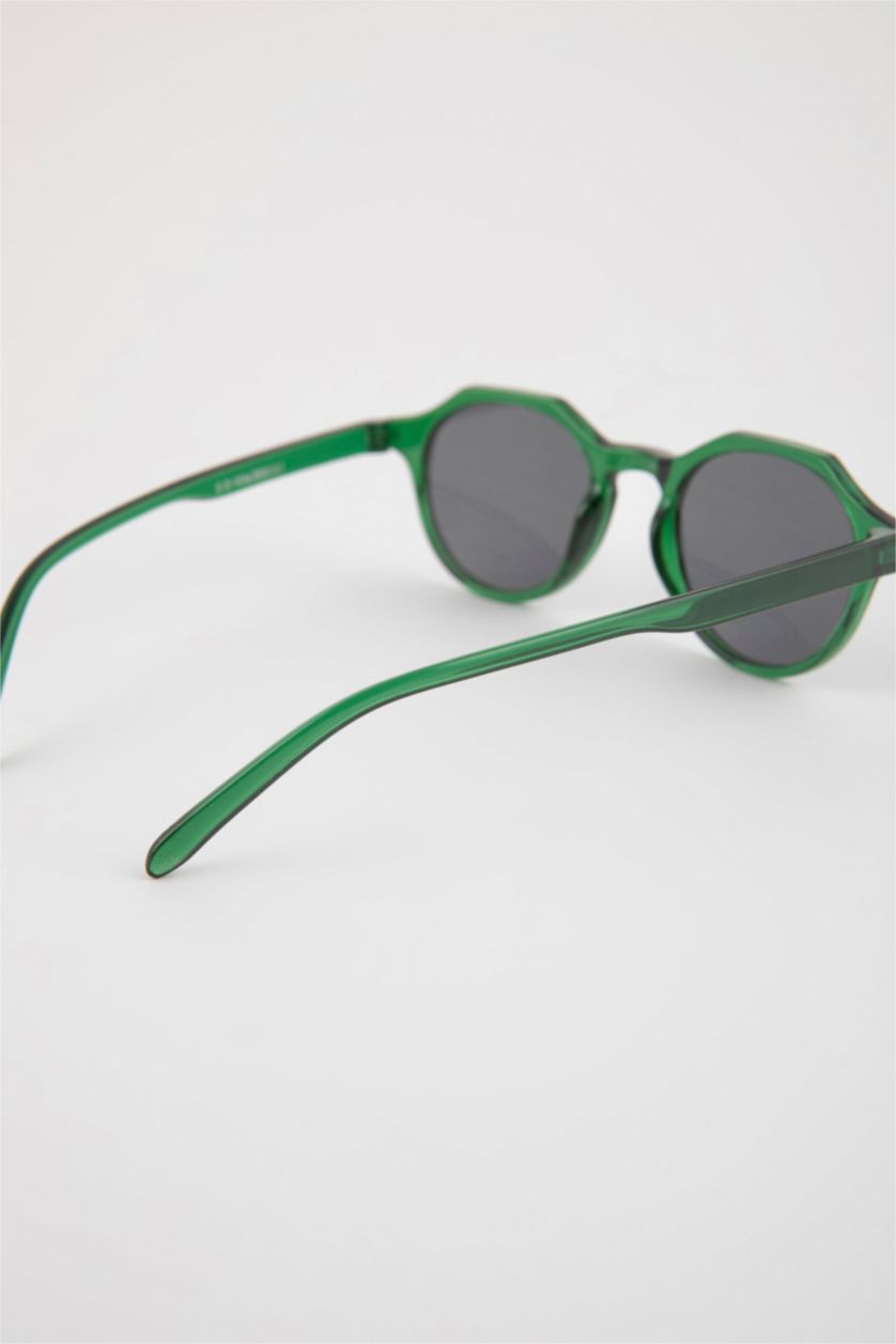 Erkek Yeşil Erkek Yuvarlak Güneş Gözlüğü