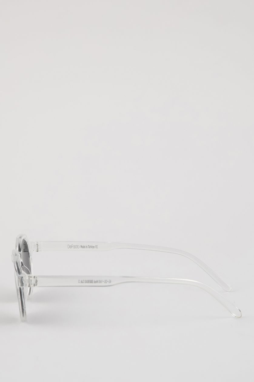 Erkek Beyaz Erkek Yuvarlak Güneş Gözlüğü