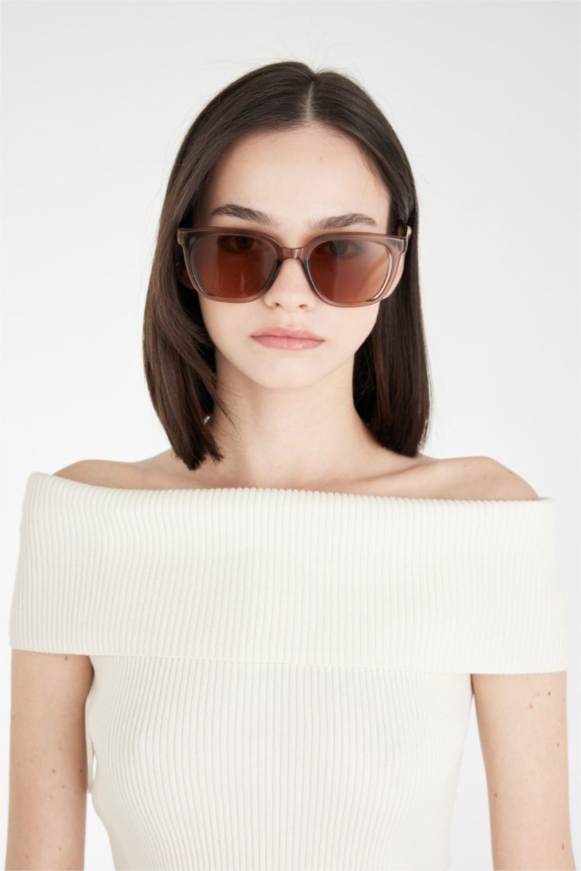 Женщины Бежевый Солнцезащитные очки для женщин