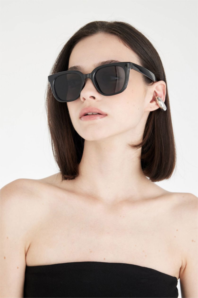 Kadın Siyah Kadın Yuvarlak Güneş Gözlüğü