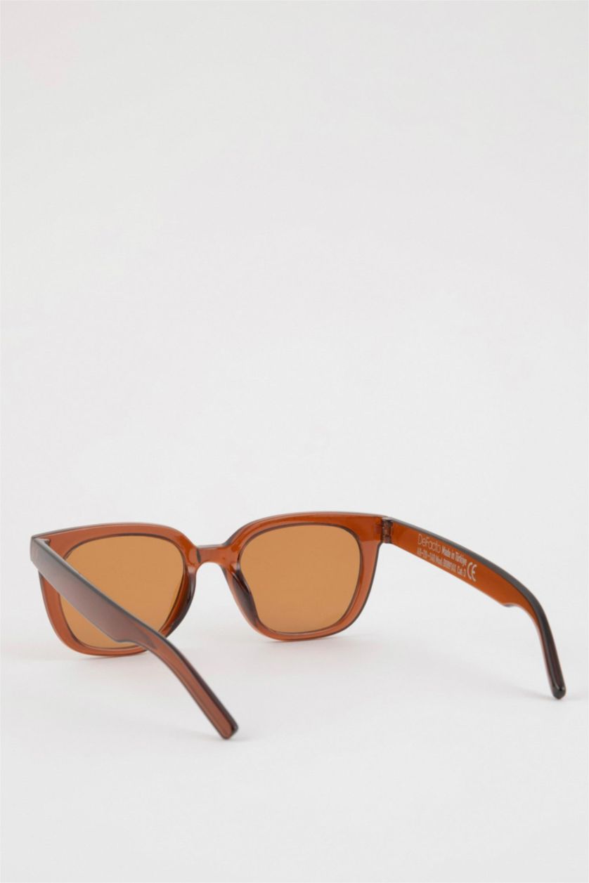 نساء بني غامق نظارة شمسية نسائية مستديرة