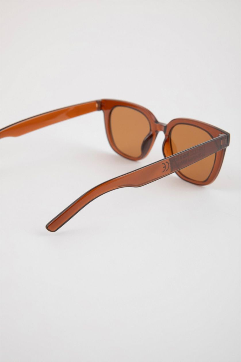 نساء بني غامق نظارة شمسية نسائية مستديرة