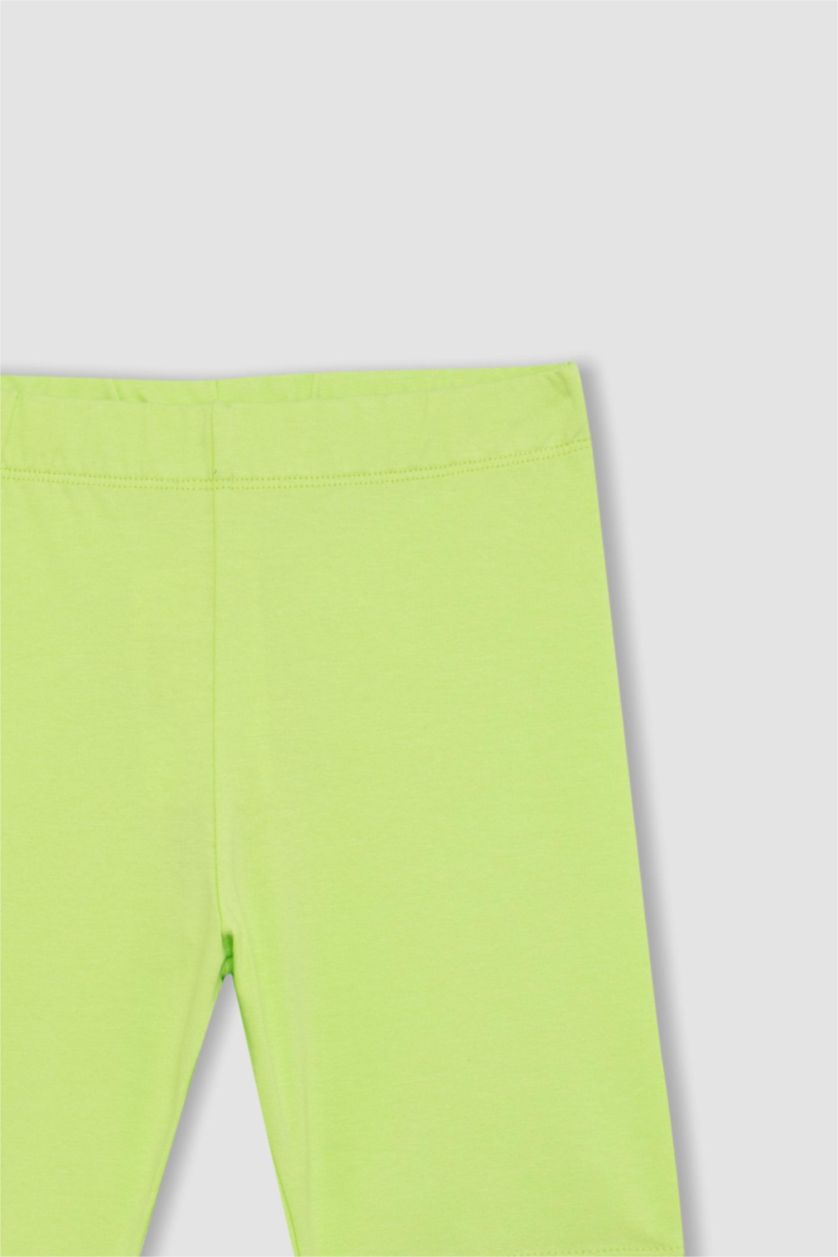 بنات أخضر فاتح سروال ضيق بناتي قصير