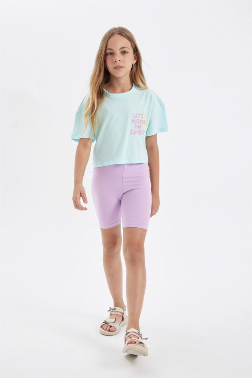 GIRLS & TEENS Lilac Girl Biker Leggings