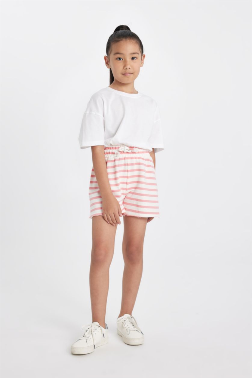GIRLS & TEENS Pink Girl Striped Shorts