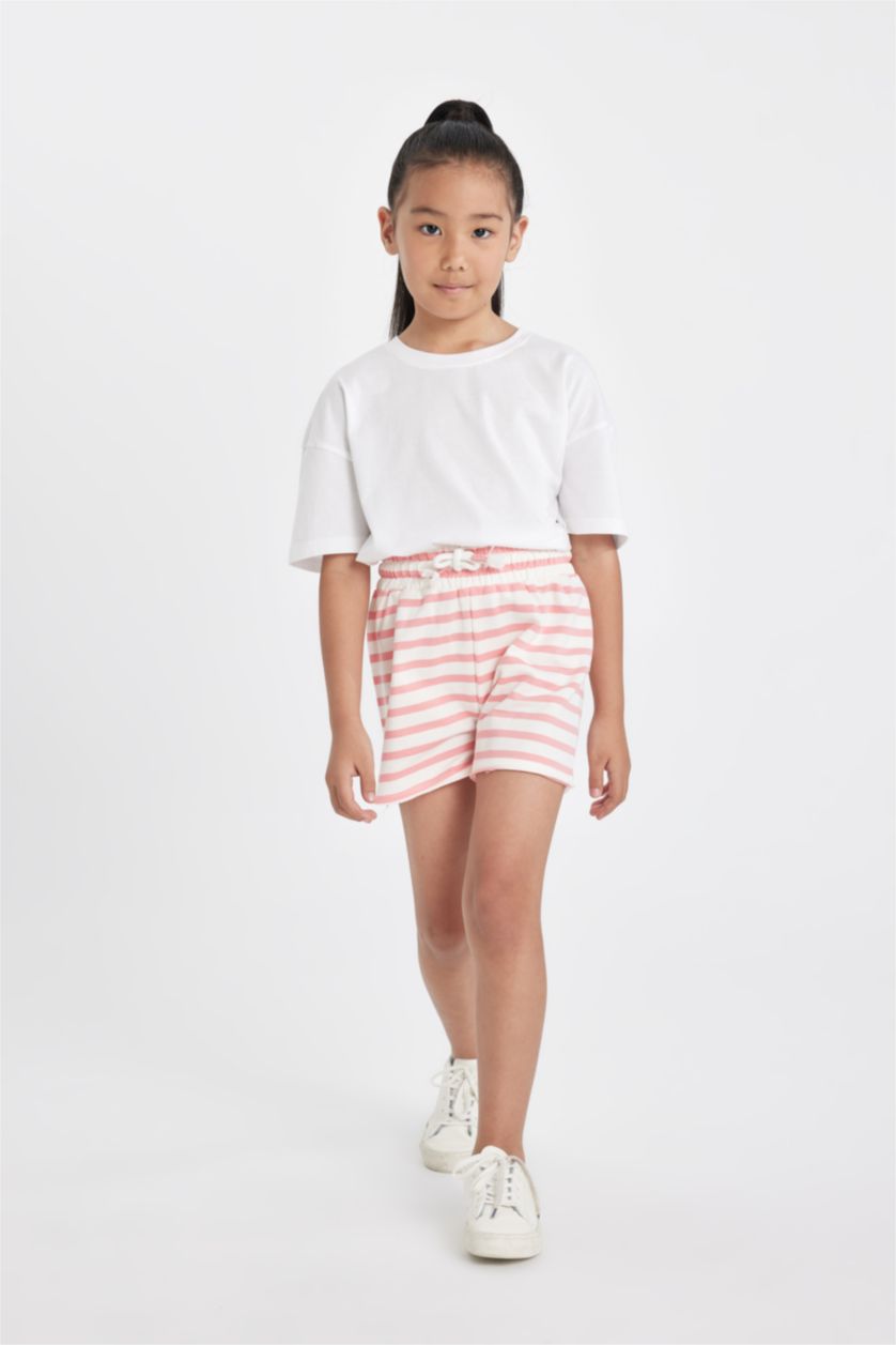 GIRLS & TEENS Pink Girl Striped Shorts
