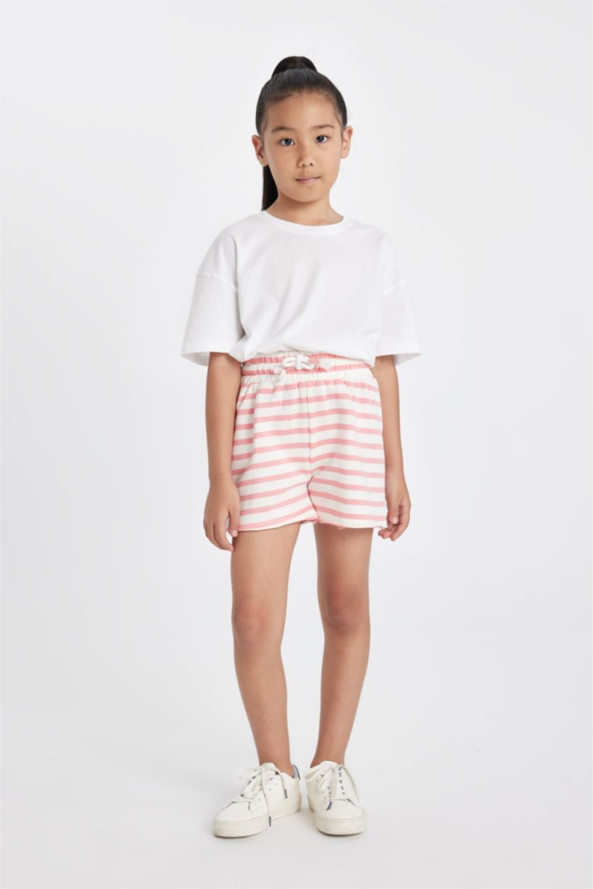 GIRLS & TEENS Pink Girl Striped Shorts