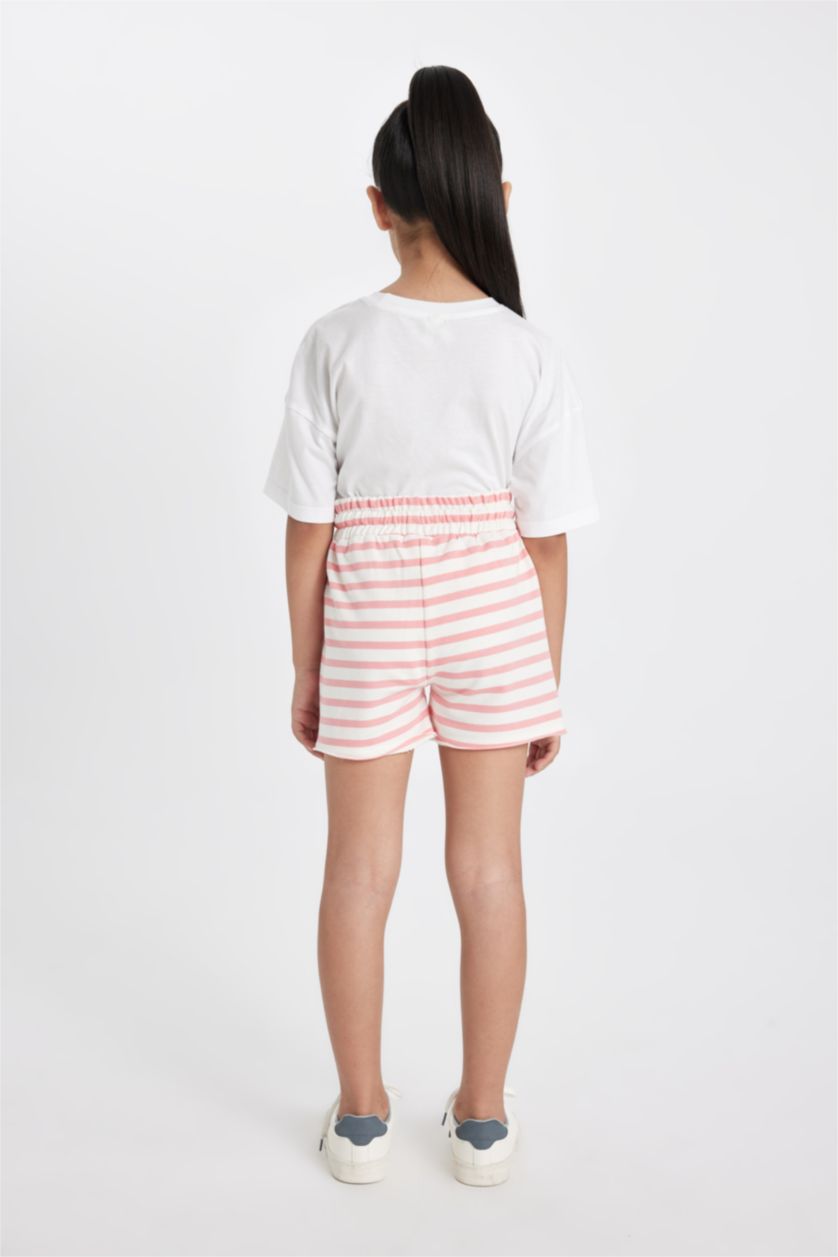GIRLS & TEENS Pink Girl Striped Shorts