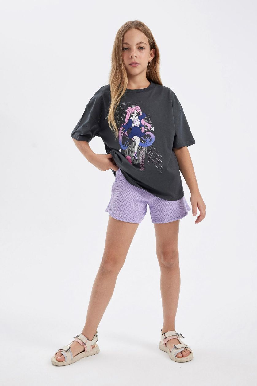 GIRLS & TEENS Lilac Girl Waffle Shorts
