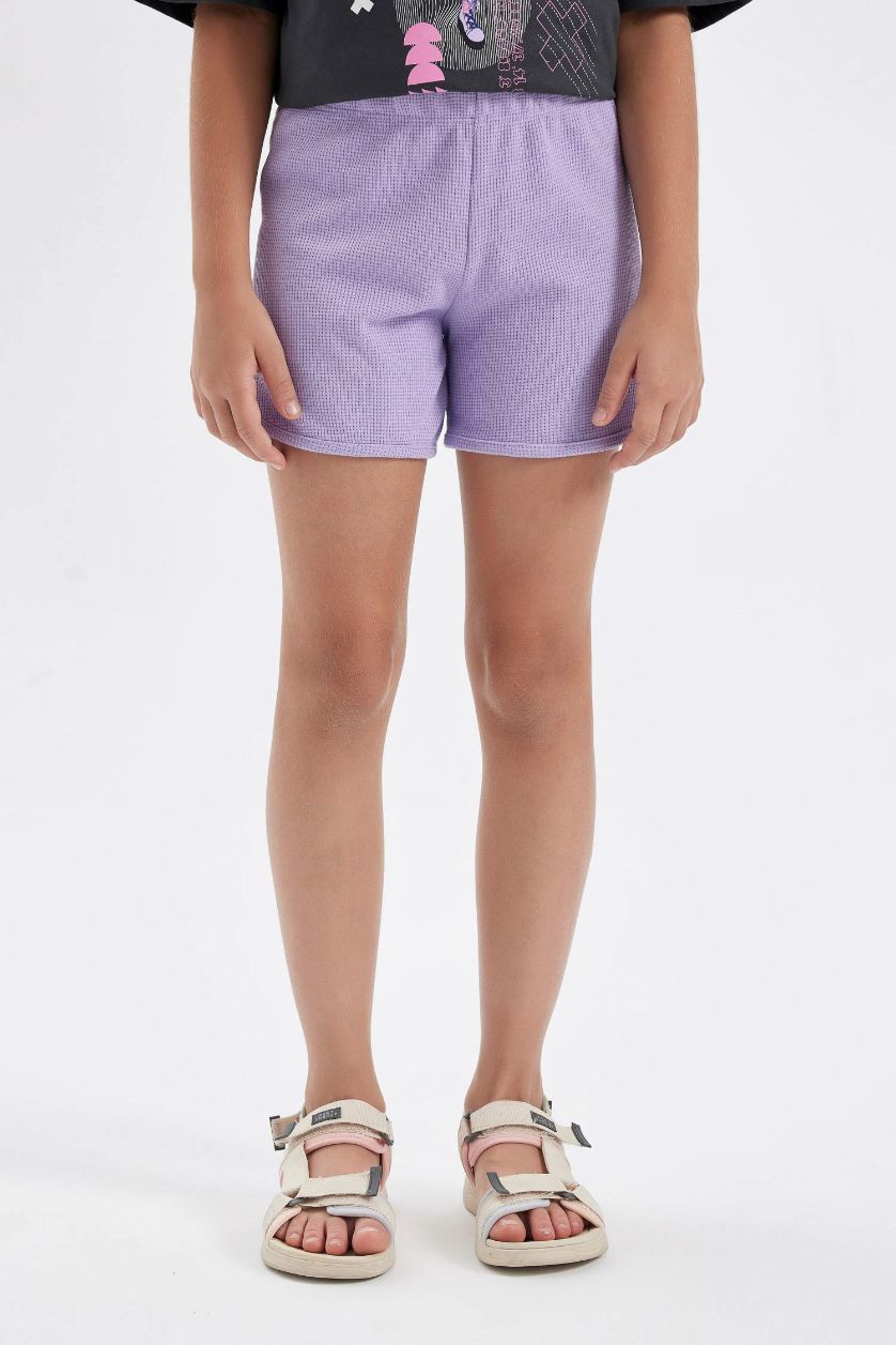 GIRLS & TEENS Lilac Girl Waffle Shorts