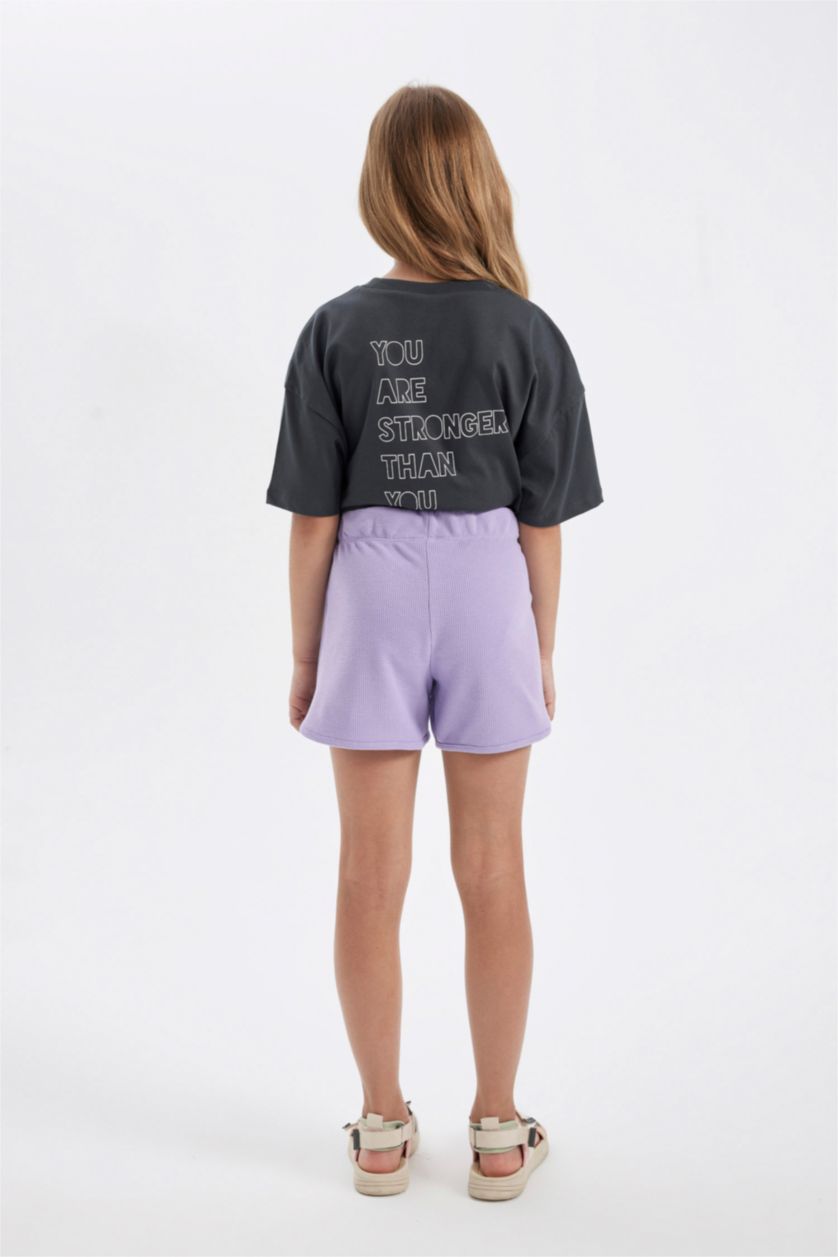 GIRLS & TEENS Lilac Girl Waffle Shorts